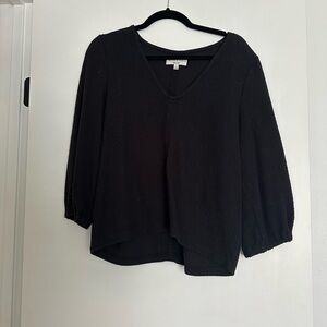 Madewell Black V-Neck Blouse